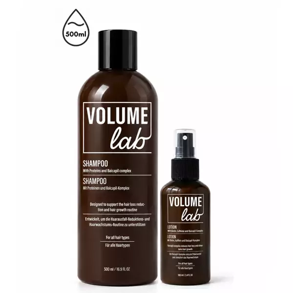 Volume Lab Shampoo 500 ml und Lotion – Fördern das Haarwachstum! 