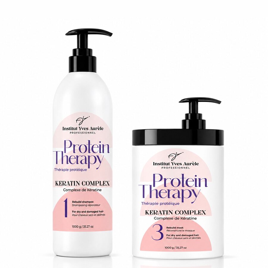 Doppelstarke Proteintherapie für das Haar: Shampoo (1000 g) und Feuchtigkeitsspender für das Haar (1000 g) Doppelstarke Proteintherapie für das Haar: Shampoo (1000 g) und Feuchtigkeitsspender für das Haar (1000 g)